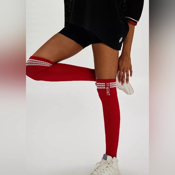 NWT Free People Race Pace Stripe Scrunch Socks - Picture 1 of 5